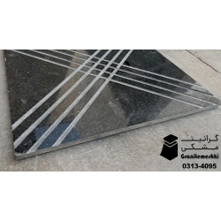 سنگ گرانیت مشکی نطنز 30*30 خط دار معدن آقای علیزاده-Black Granite Natanz Mr Alizadeh Mine