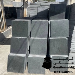 سنگ گرانیت مشکی نطنز 40*40 ضخامت 1/8-1/6 معدن الموت-Black Granite Natanz Alamout Mine