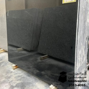 سنگ گرانیت مشکی اسلب اپوکسی ضخامت 2 سانتی متر معدن لاگهر-Black Granite Slab Epoxy Lagahr Mine